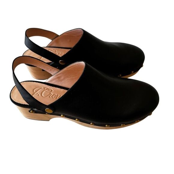 J. Crew Factory Black Heeled Clogs - Picture 3 of 14